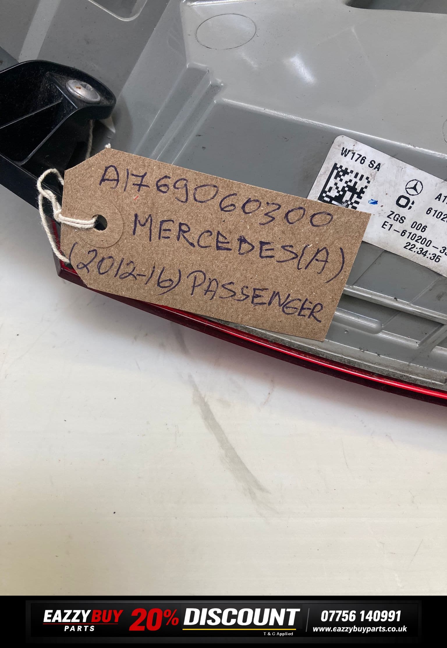 Mercedes A-Class W176 2012-2017 Passenger Rear Tail Light a1769060300