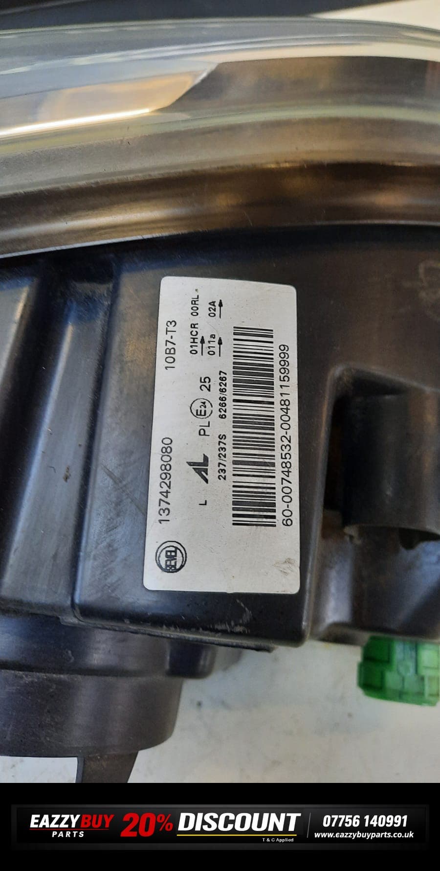 Citroen Relay MK3 2014-2024 Headlight Passenger Side 1374298080