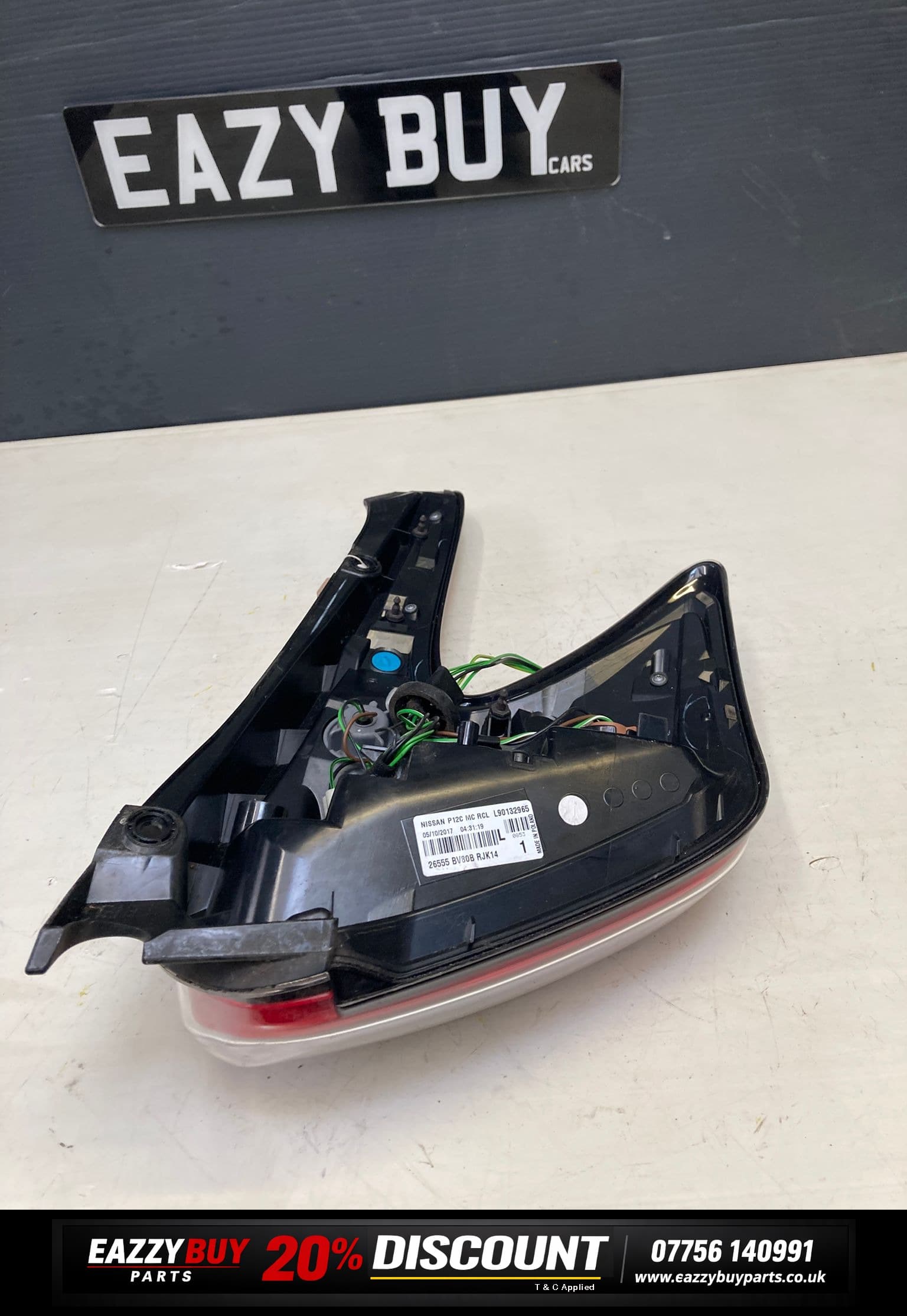 Nissan Juke MK1 Passenger Side Rear 2013-2019 Tail Light Rear Left Passenger Sid