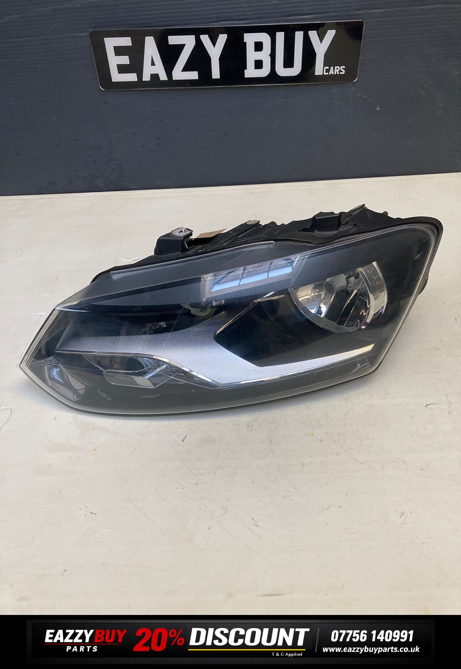 VW Polo MK5 Passenger Side Front 2009-2014 Left Headlight 1LE24705103