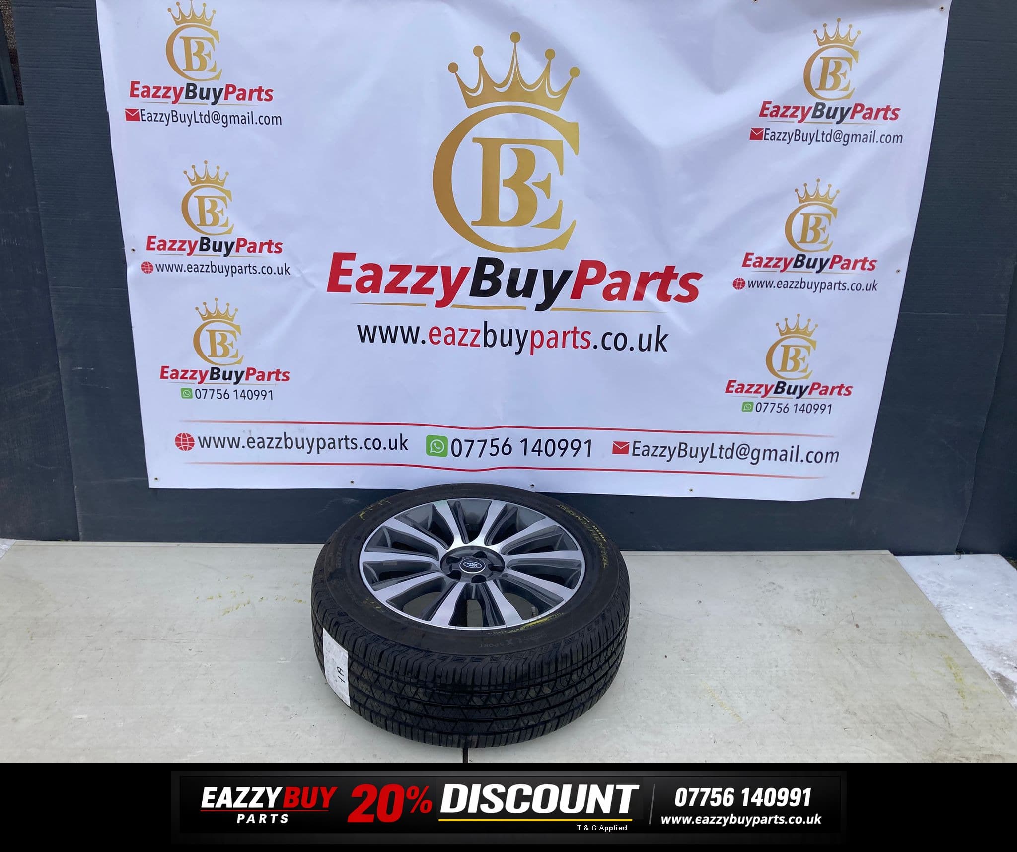 LAND ROVER 19” Alloy Wheel Rim 8.0J x 19" EJ32-1007-CB NO TYRE