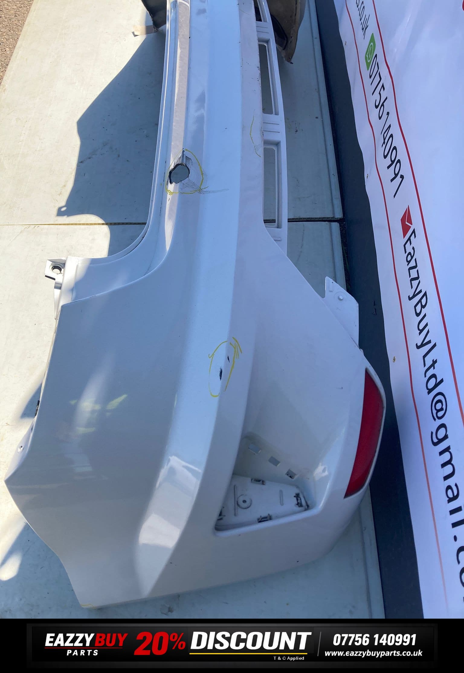 REAR BUMPER SEAT IBIZA CUPRA WHITE 6JL807421