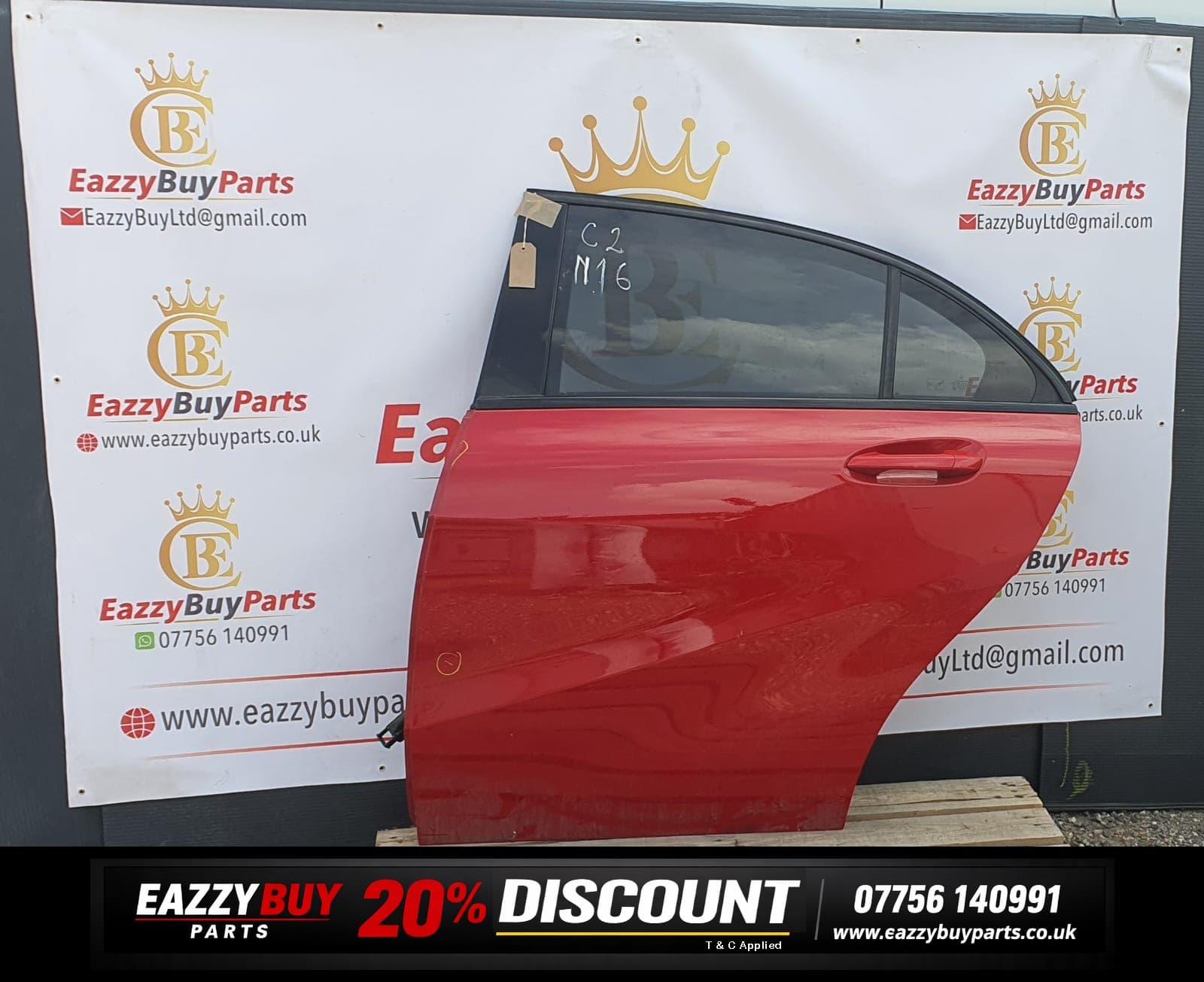 mercedes benz A200 2013–2018 NSR door red