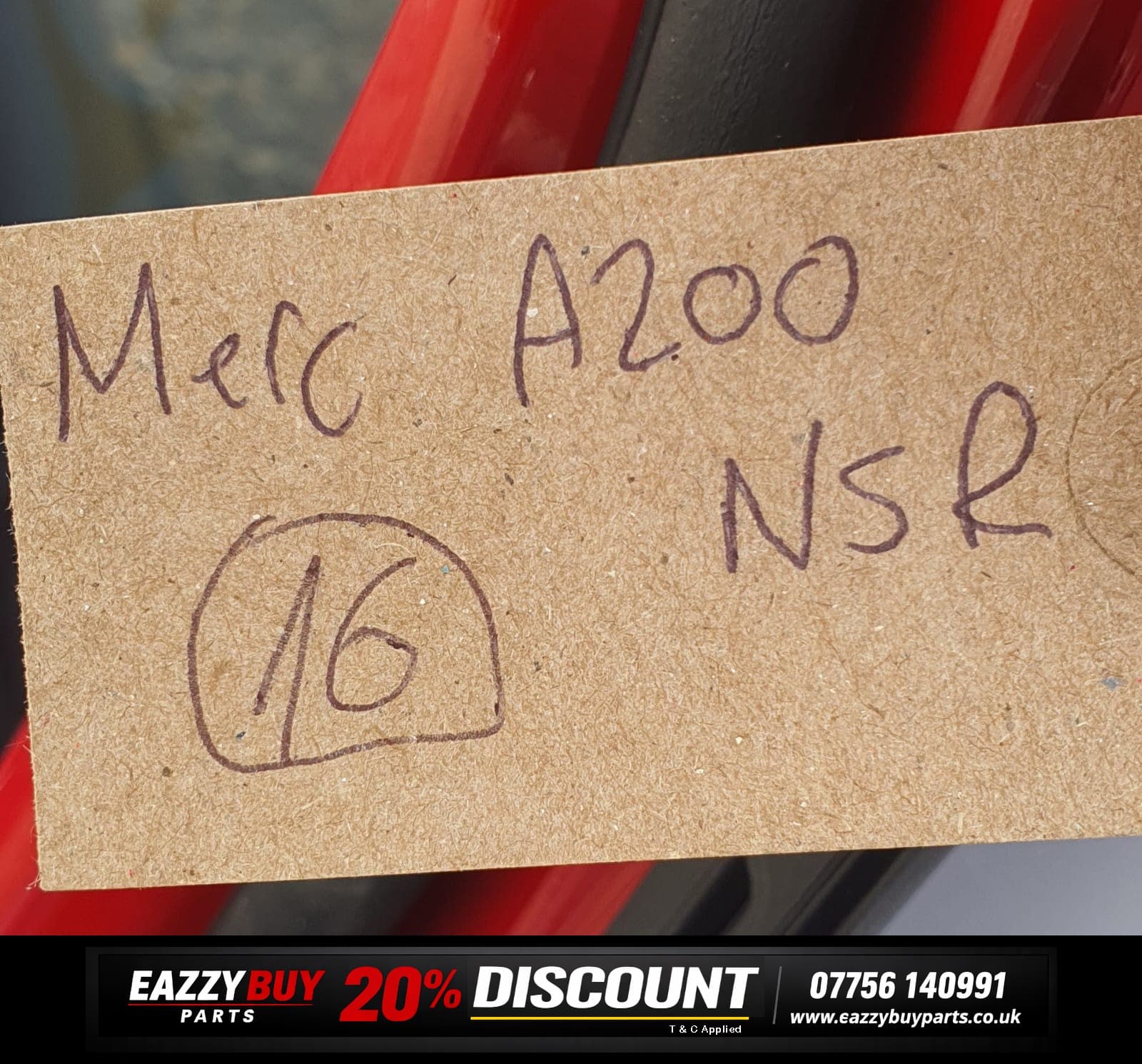 mercedes benz A200 2013–2018 NSR door red