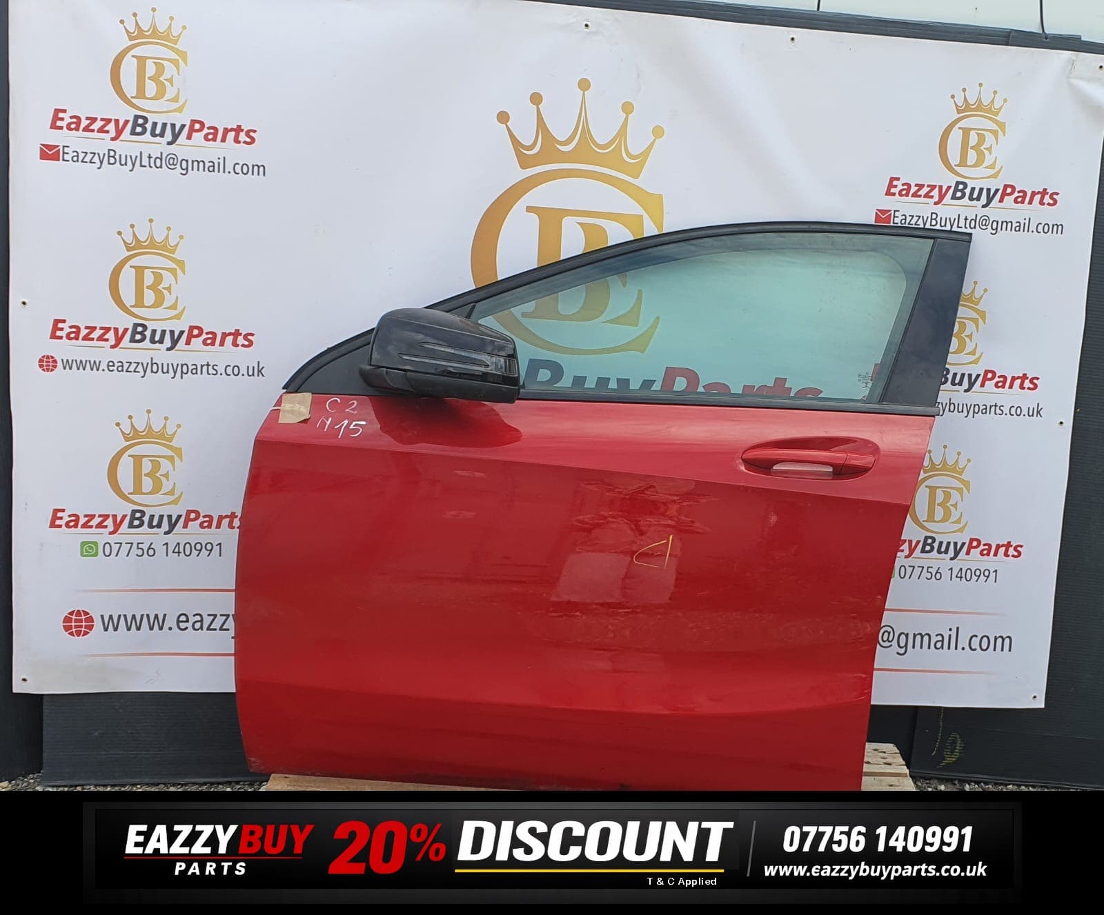 mercedes benz a200 2013–2018 NSF door red