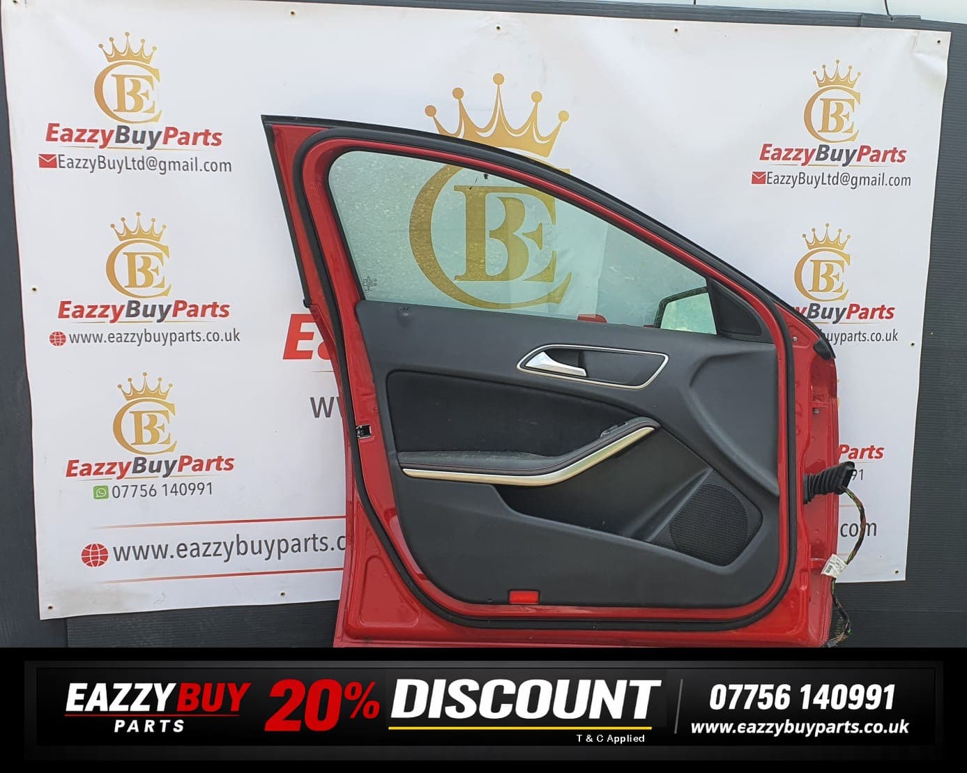 mercedes benz a200 2013–2018 NSF door red