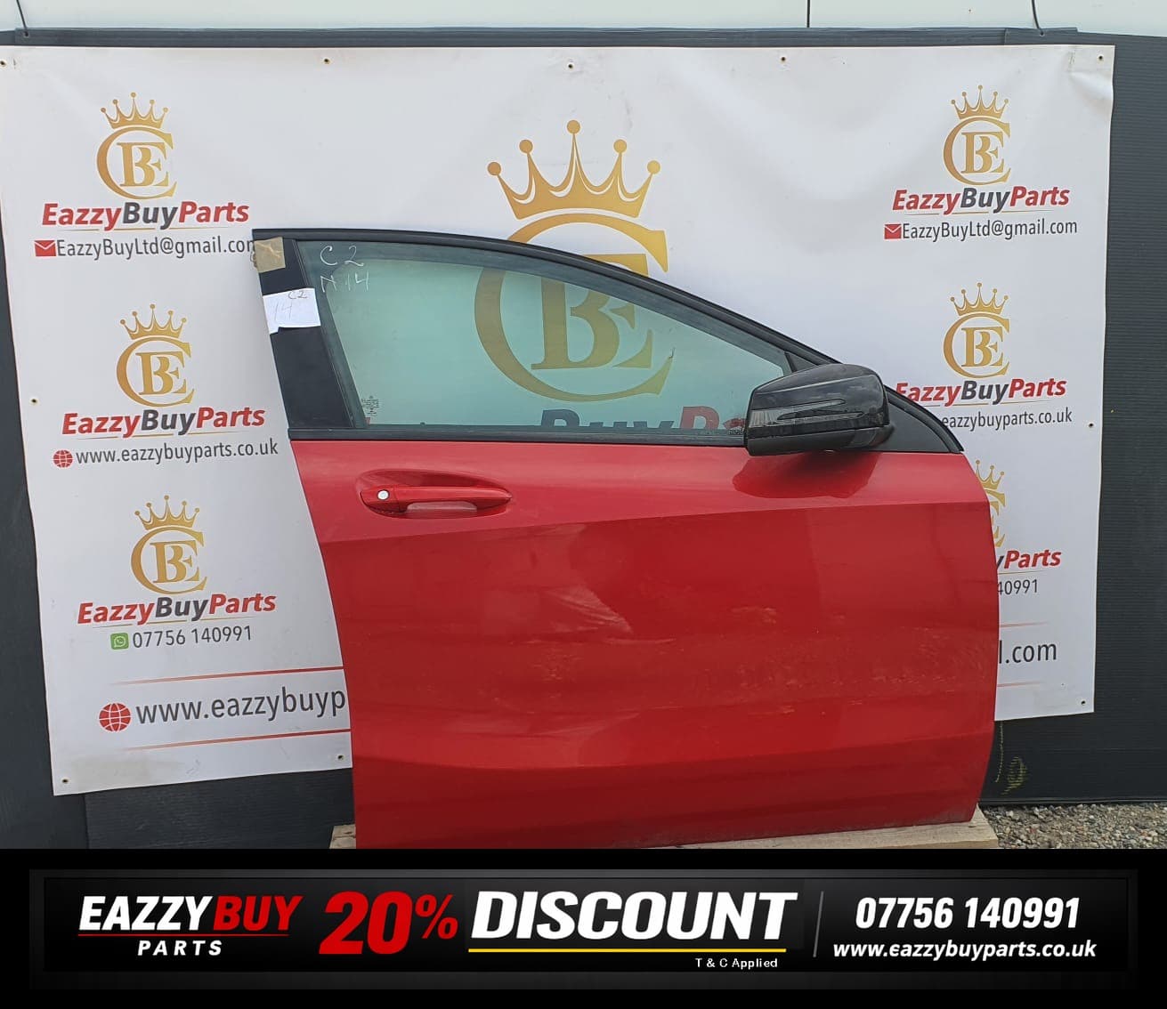 mercedes benz OSF door red