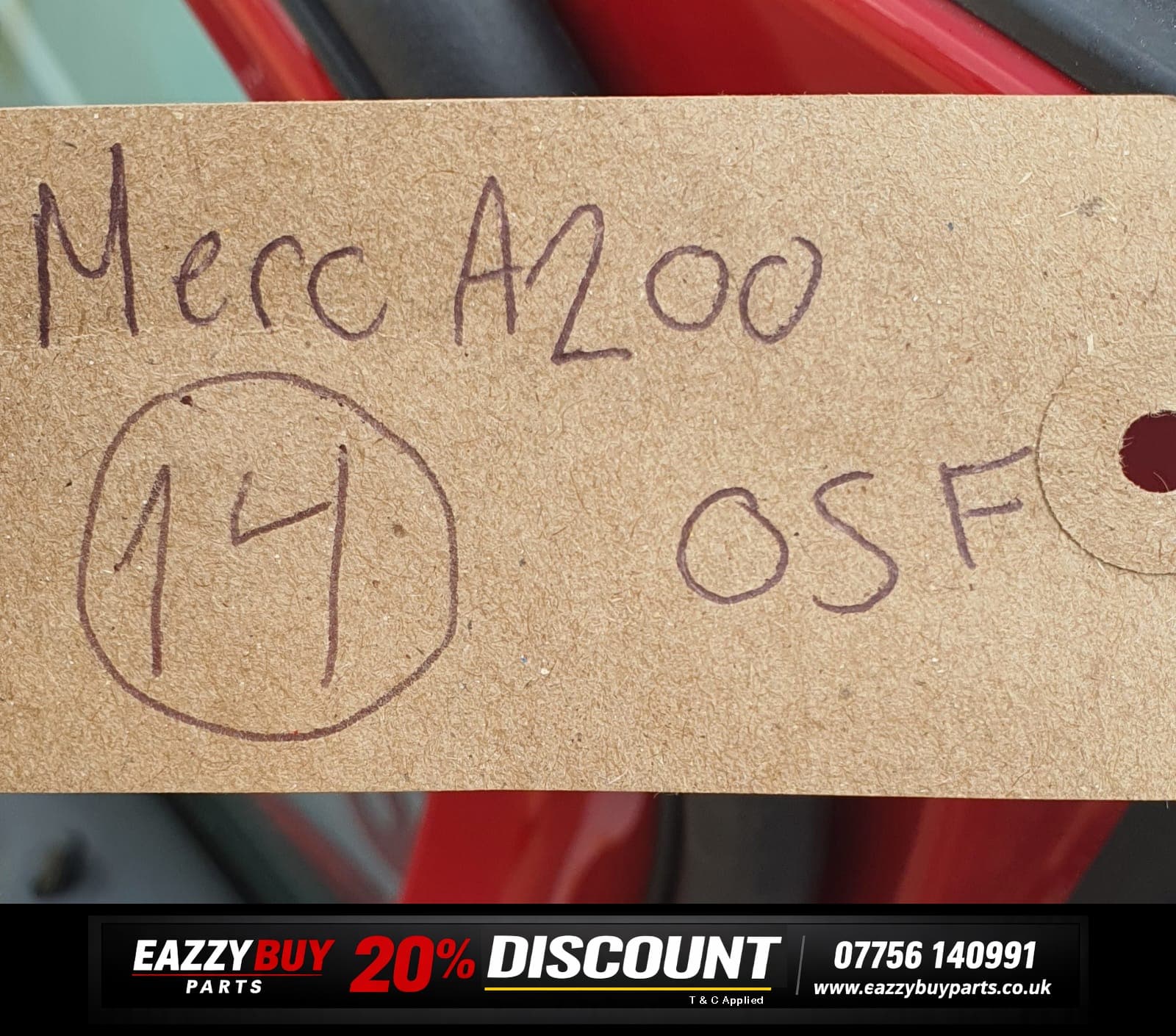 mercedes benz OSF door red