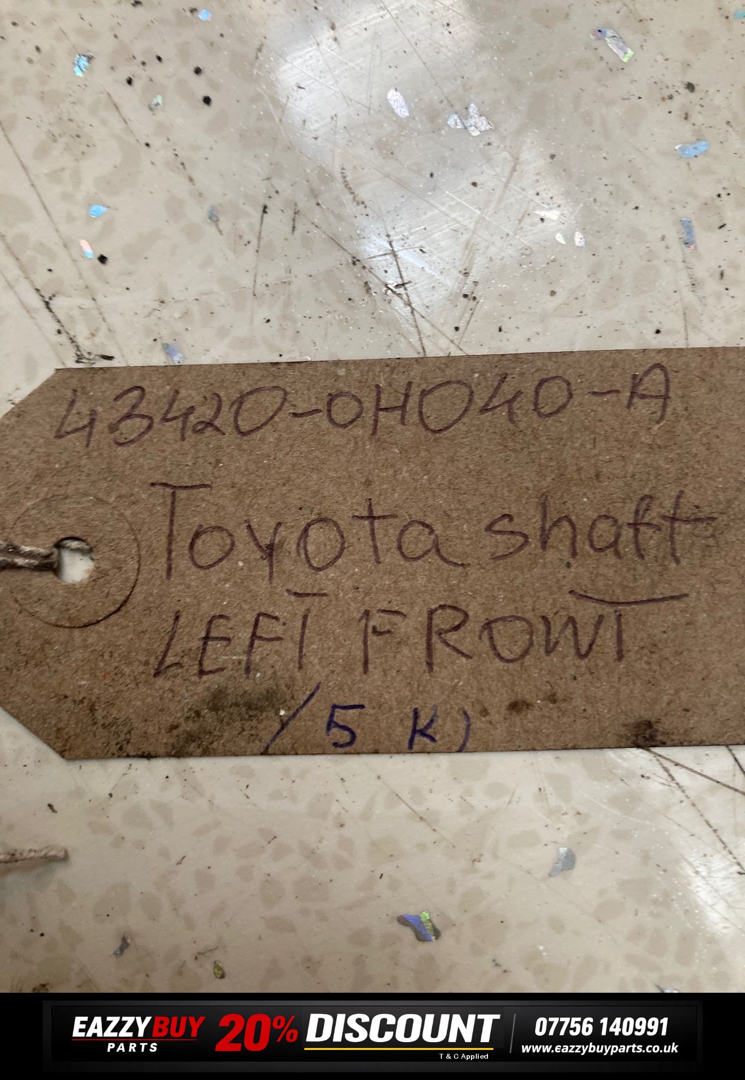 Toyota Aygo MK2 2014-2021 Front Left Driveshaft 43420-0h040-a