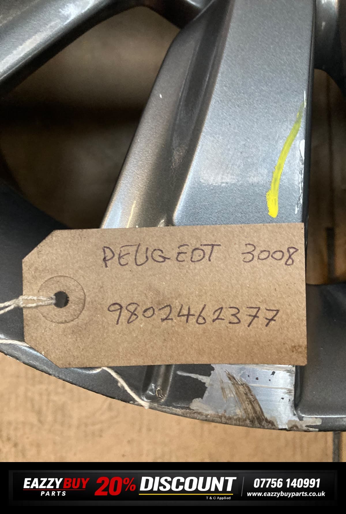 Peugeot 3008 I 09 7.5J 17" rim wheel NO TYRE 9802462377