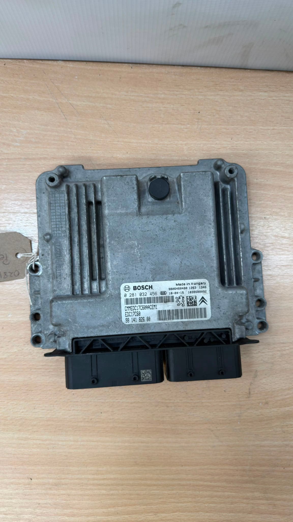 CITROEN DISPATCH MK3 2016-2024 ENGINE ECU 1.6 DIESEL 0281032456