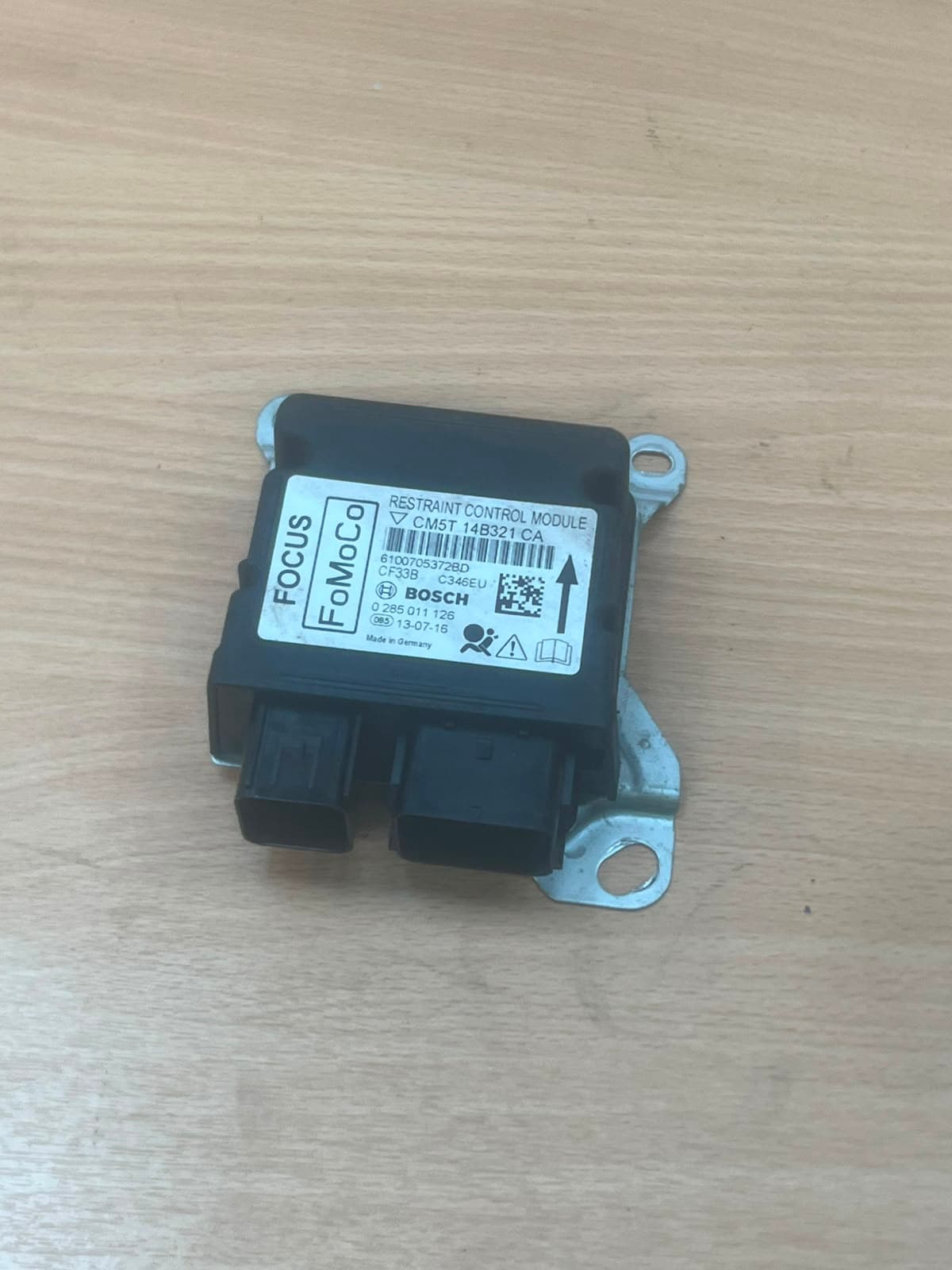 Ford Focus MK3 2011-2018 Airbag Control Module CM5T14B321CA