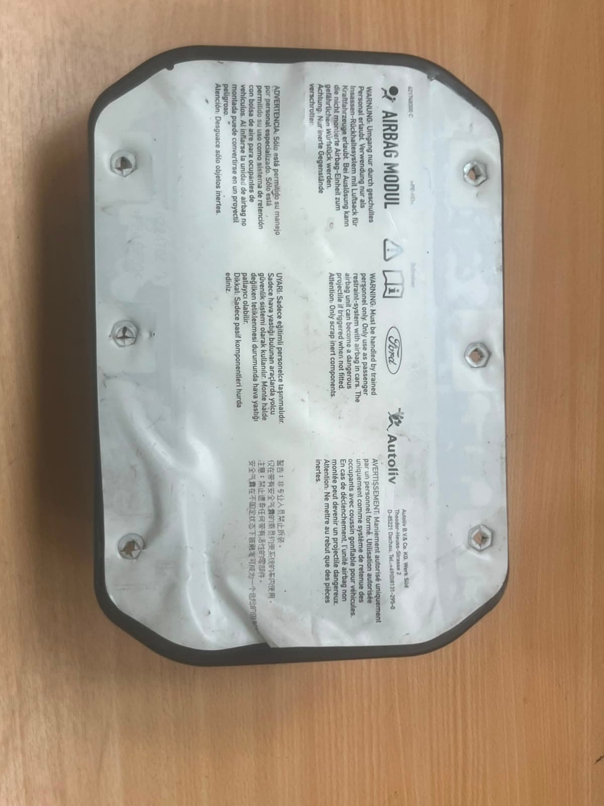 FORD FOCUS HCP Passenger Safety Bag SRS 622476700D