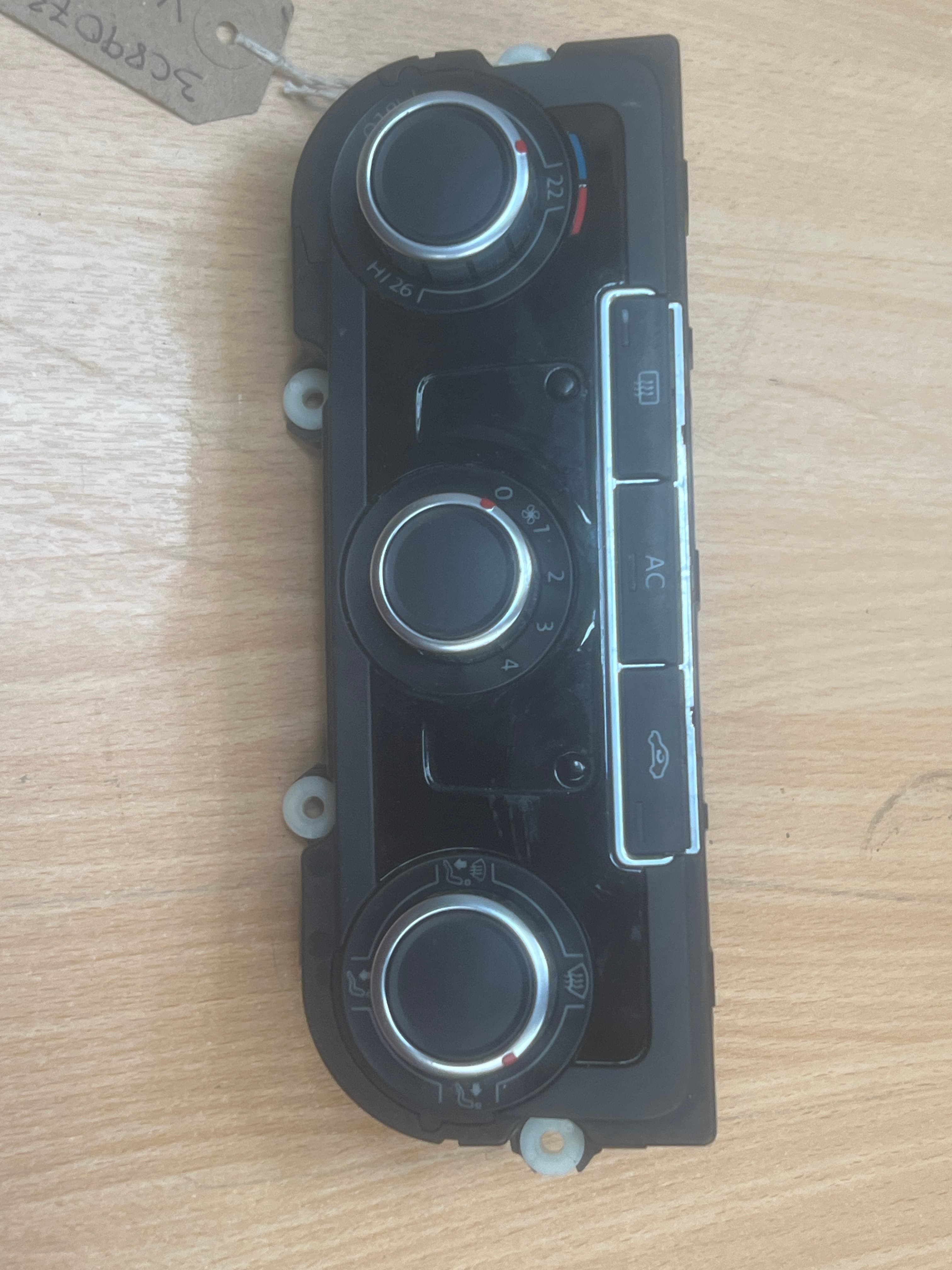 Volkswagen Golf MK6 2009-2012 Climate Heater Control Panel 3C8907336AB